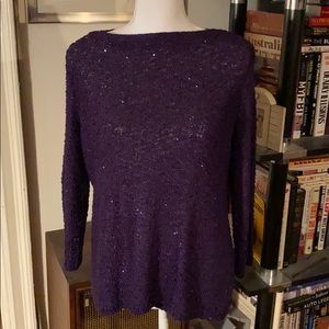 Chico’s knit sweater with sequins